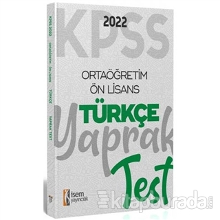 KPSS Ortaöğretim Ön Lisans Türkçe Yaprak Test