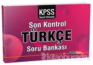 2020 KPSS Genel Yetenek Türkçe Son Kontrol Soru Bankası Kolektif