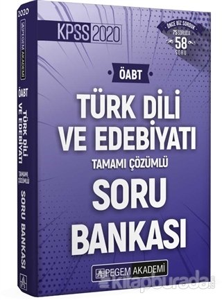2020 KPSS ÖABT Türk Dili ve Edebiyatı Tamamı Çözümlü Soru Bankası