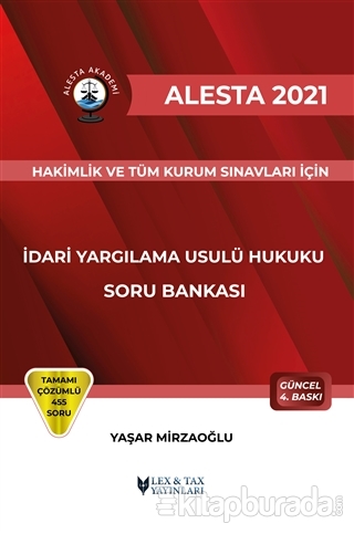 2021 Alesta İdari Yargılama Usulü Hukuku Soru Bankası Yaşar Mirzaoğlu