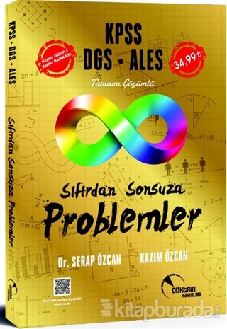 2022 KPSS /DGS/ALES Sıfırdan Sonsuza Problemler Konu Özetli Tamamı Çözümlü Soru Bankası
