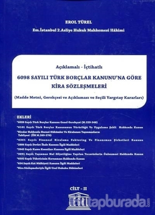 6098 Sayılı Türk Borçlar Kanunu'na Göre Kira Sözleşmeleri (2 Cilt Takım) (Ciltli)