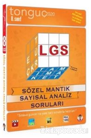 8. Sınıf LGS Sözel Mantık Sayısal Mantık Analiz Soruları Tonguç Akademi