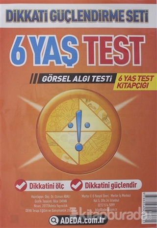 Dikkati Güçlendirme Seti (6 Yaş) Test %15 indirimli Osman Abalı