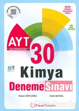 AYT Kimya 30 Deneme Sınavı Fatih Baysal