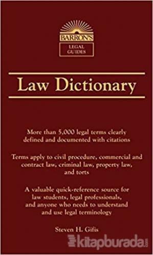 Barron's Law Dictionary Steven H. Gifis