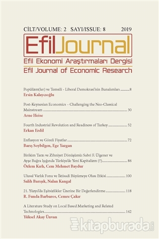 Efil Ekonomi Araştırmaları Dergisi; Cilt: 2 Sayı: 8 Kolektif