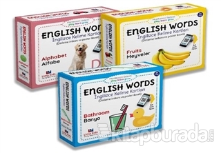 English Words - İngilizce Kelime Kartları Seti - 3 Kitap Takım Kolekti