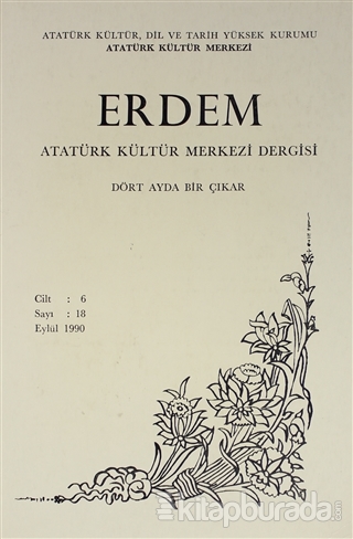 Erdem Atatürk Kültür Merkezi Dergisi Sayı : 19 Eylül 1990 (Cilt 18)