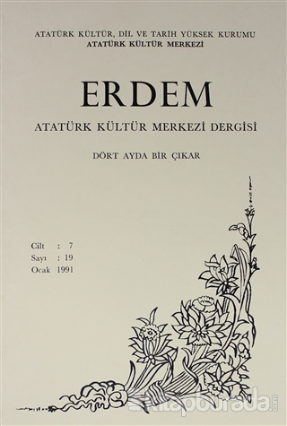 Erdem Atatürk Kültür Merkezi Dergisi Sayı : 20 Haziran 1991 (Cilt 7) K