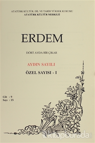 Erdem Atatürk Kültür Merkezi Dergisi Sayı : 25 Mayıs 1996 Özel Sayısı - 1 (Cilt 9 )