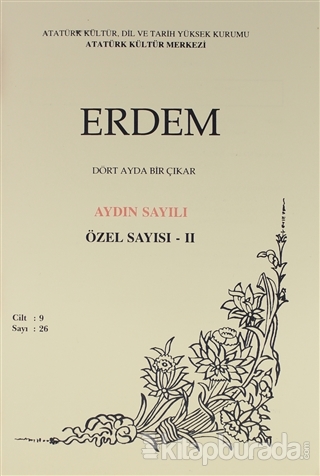 Erdem Atatürk Kültür Merkezi Dergisi Sayı : 26 Eylül 1996 Özel Sayısı - 2 (Cilt 9 )