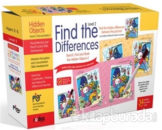 Find the Differences-2 (Level 2) - Search, Find and Mark the Hidden Objects-2 - Ages 2-5