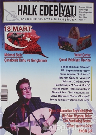 Halk Edebiyatı Dergisi Sayı: 23 Mart-Nisan 2018