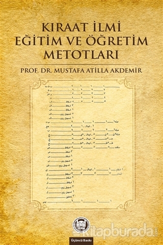 Kıraat İlmi Eğitim ve Öğretim Metotları Mustafa Atilla Akdemir