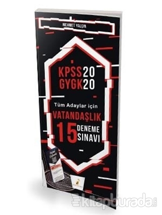 KPSS 2020 GYGK - Tüm Adaylar İçin Vatandaşlık 15 Deneme Sınavı Mehmet 