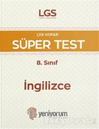 LGS Çek Kopar Süper Test 8. Sınıf İngilizce