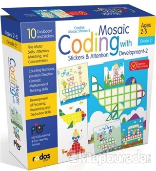 Mosaic Coding with Stickers - Attention Development-2 - Grade-Level 2 