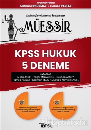 Müessir KPSS Hukuk 5 Deneme Metin Aydın