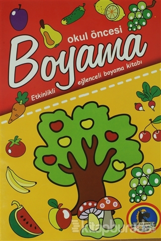 Okul Öncesi Boyama Etkinlikli Eğlenceli Dev Boyama Kitabı - Sebzeler - Meyveler