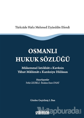 Osmanlı Hukuk Sözlüğü (Ciltli) Fethi Gedikli