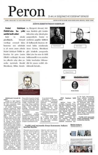 Peron Üç Aylık Düşünce ve Edebiyat Dergisi Sayı: 4 Kasım-Aralık 2021 K