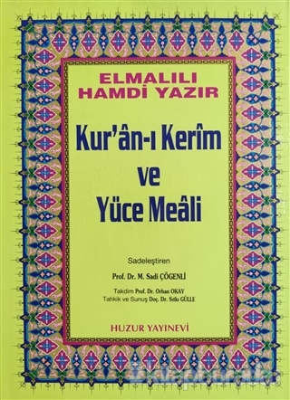 Rahle Boy Kur'an-ı Kerim ve Yüce Meali (Hafız Osman Hattı) (Ciltli)