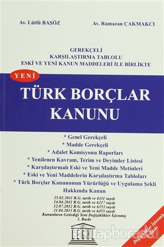 Türk Borçlar Kanunu Lütfü Başöz