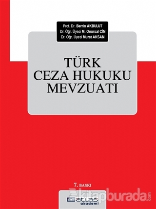 Türk Ceza Hukuku Mevzuatı (Ciltli)