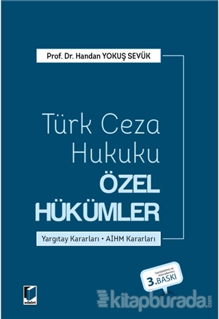 Türk Ceza Hukuku Özel Hükümler Handan Yokuş Sevük