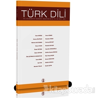 Türk Dili Dergisi Ağustos 2018 Yıl: 68 Sayı: 800