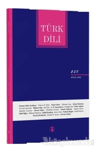 Türk Dili Dergisi Sayı: 825 Eylül 2020