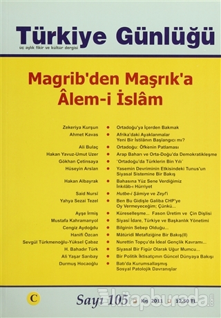 Türkiye Günlüğü Dergisi Sayı: 105