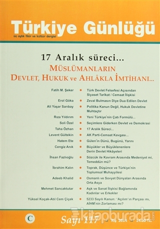 Türkiye Günlüğü Dergisi Sayı: 117 Kolektif