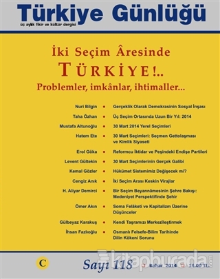 Türkiye Günlüğü Dergisi Sayı: 118