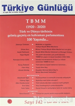 Türkiye Günlüğü Sayı: 142 Bahar 2020 Kolektif